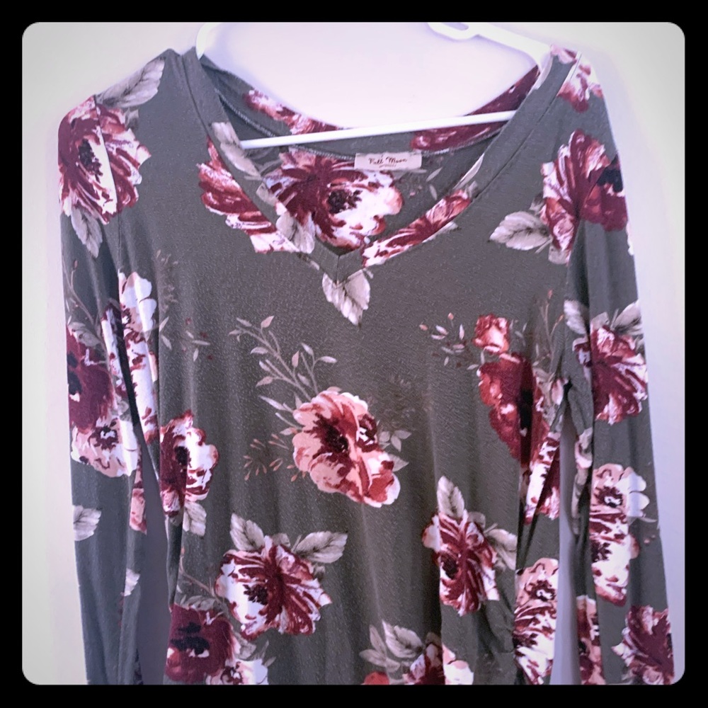Medium Floral Full Moon Maternity Top